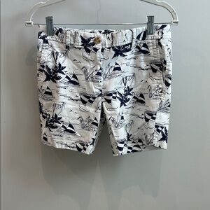 Talbots Navy and White Nautical Print Shorts